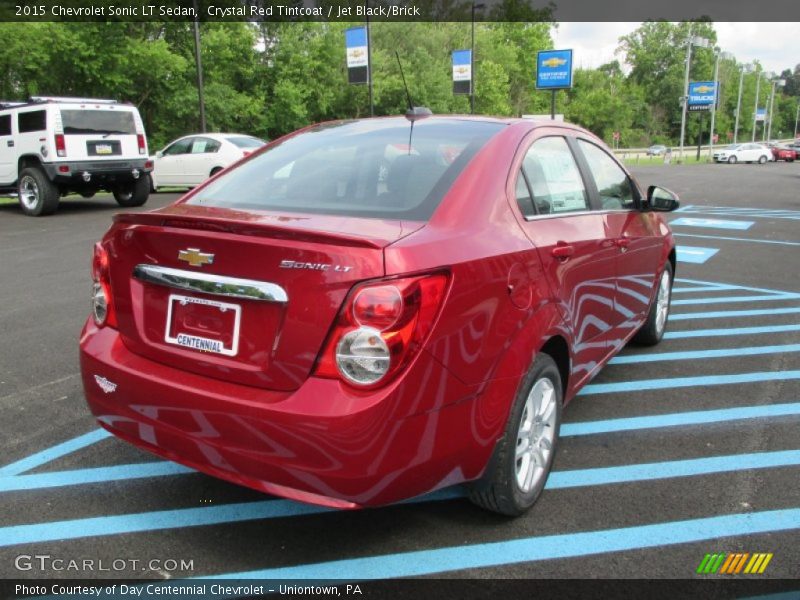 Crystal Red Tintcoat / Jet Black/Brick 2015 Chevrolet Sonic LT Sedan