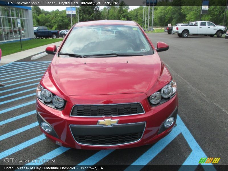Crystal Red Tintcoat / Jet Black/Brick 2015 Chevrolet Sonic LT Sedan