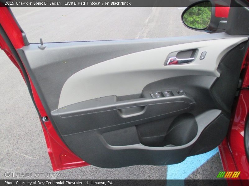 Crystal Red Tintcoat / Jet Black/Brick 2015 Chevrolet Sonic LT Sedan
