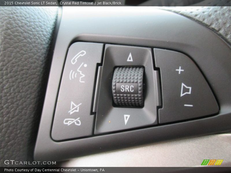 Crystal Red Tintcoat / Jet Black/Brick 2015 Chevrolet Sonic LT Sedan