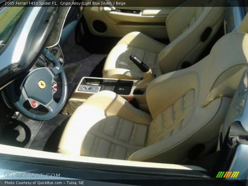 Grigio Alloy (Light Blue Silver) / Beige 2005 Ferrari F430 Spider F1