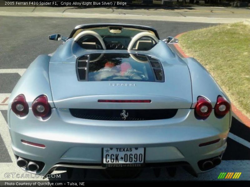 Grigio Alloy (Light Blue Silver) / Beige 2005 Ferrari F430 Spider F1