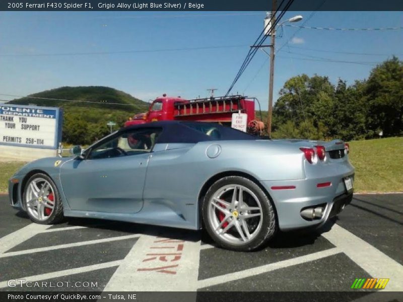 Grigio Alloy (Light Blue Silver) / Beige 2005 Ferrari F430 Spider F1