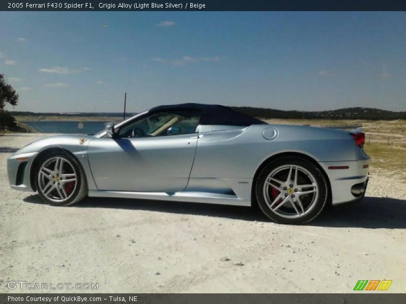 Grigio Alloy (Light Blue Silver) / Beige 2005 Ferrari F430 Spider F1