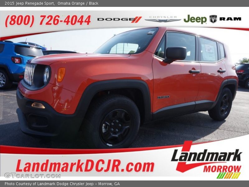 Omaha Orange / Black 2015 Jeep Renegade Sport