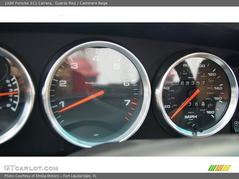 Guards Red / Cashmere Beige 1996 Porsche 911 Carrera