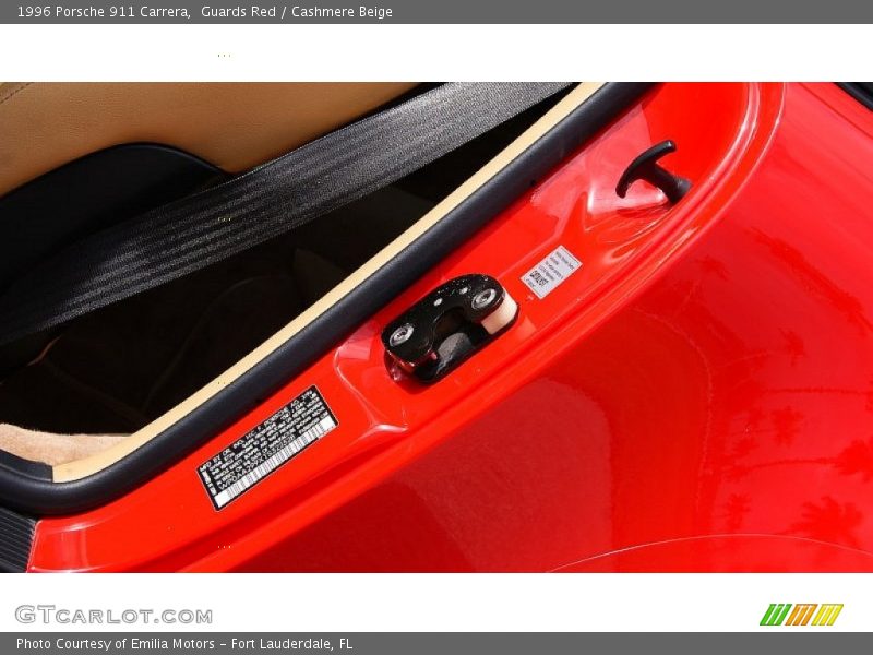 Guards Red / Cashmere Beige 1996 Porsche 911 Carrera