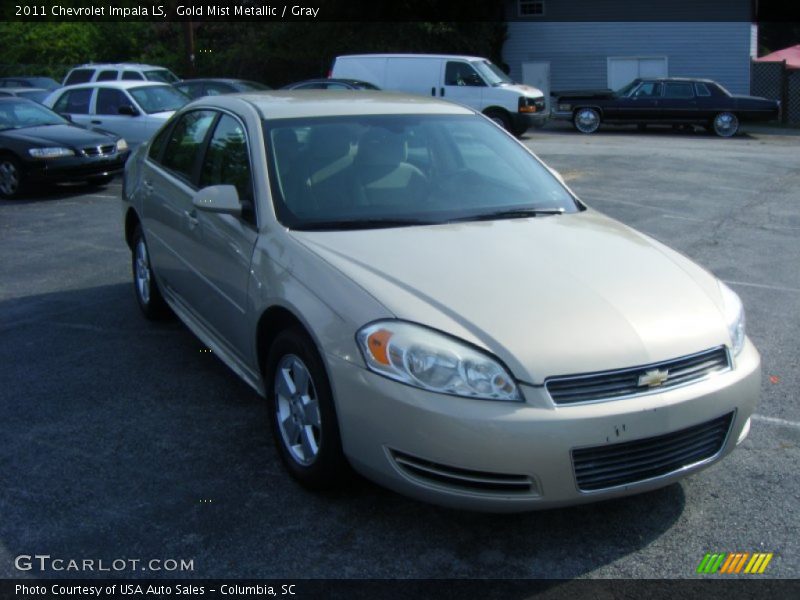 Gold Mist Metallic / Gray 2011 Chevrolet Impala LS