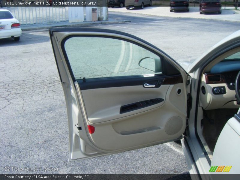 Gold Mist Metallic / Gray 2011 Chevrolet Impala LS