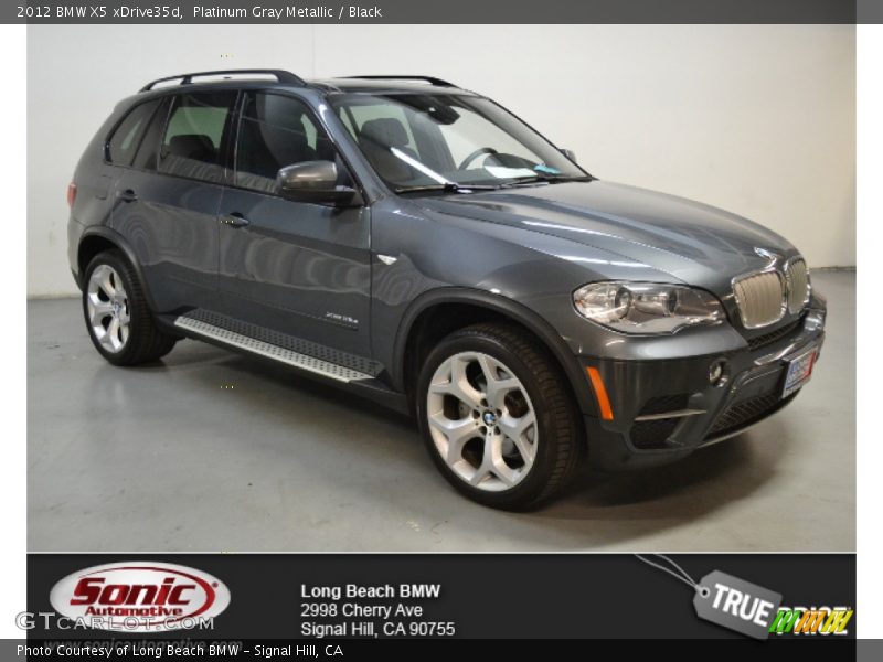 Platinum Gray Metallic / Black 2012 BMW X5 xDrive35d