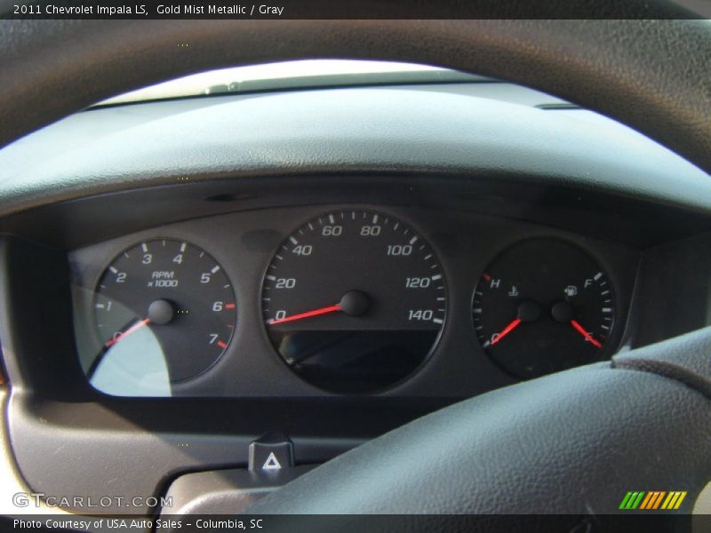 Gold Mist Metallic / Gray 2011 Chevrolet Impala LS