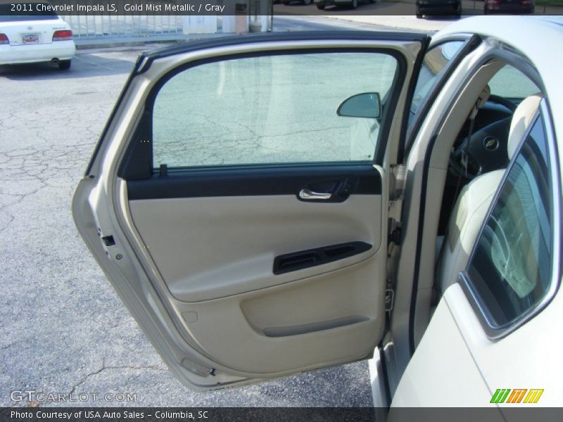 Gold Mist Metallic / Gray 2011 Chevrolet Impala LS