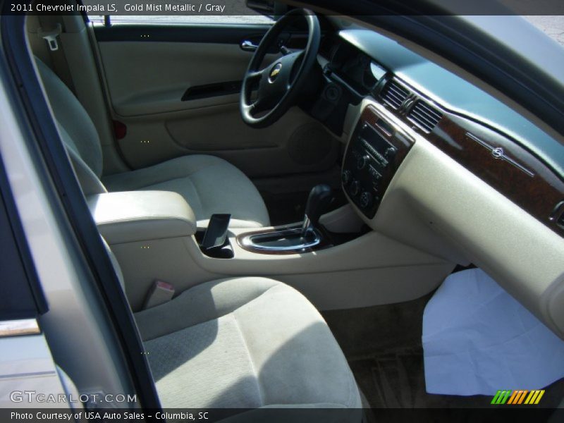 Gold Mist Metallic / Gray 2011 Chevrolet Impala LS
