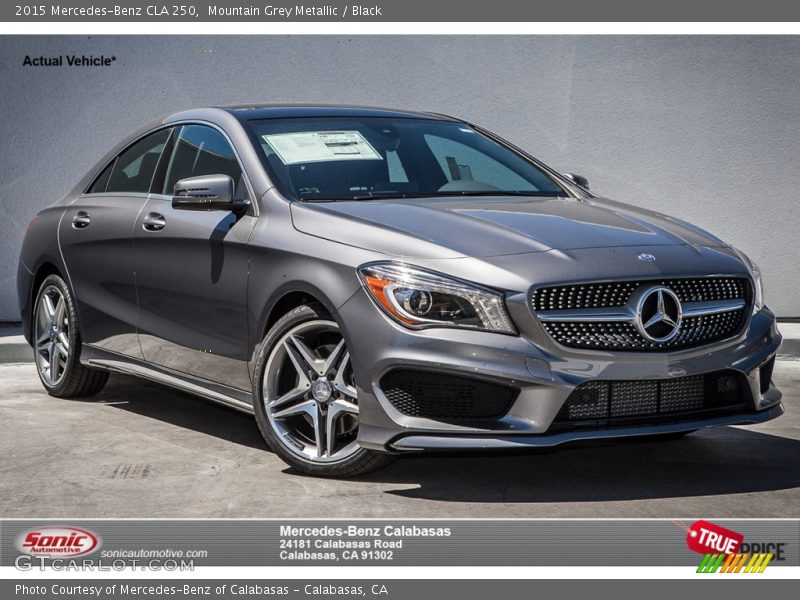Mountain Grey Metallic / Black 2015 Mercedes-Benz CLA 250