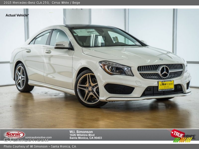 Cirrus White / Beige 2015 Mercedes-Benz CLA 250