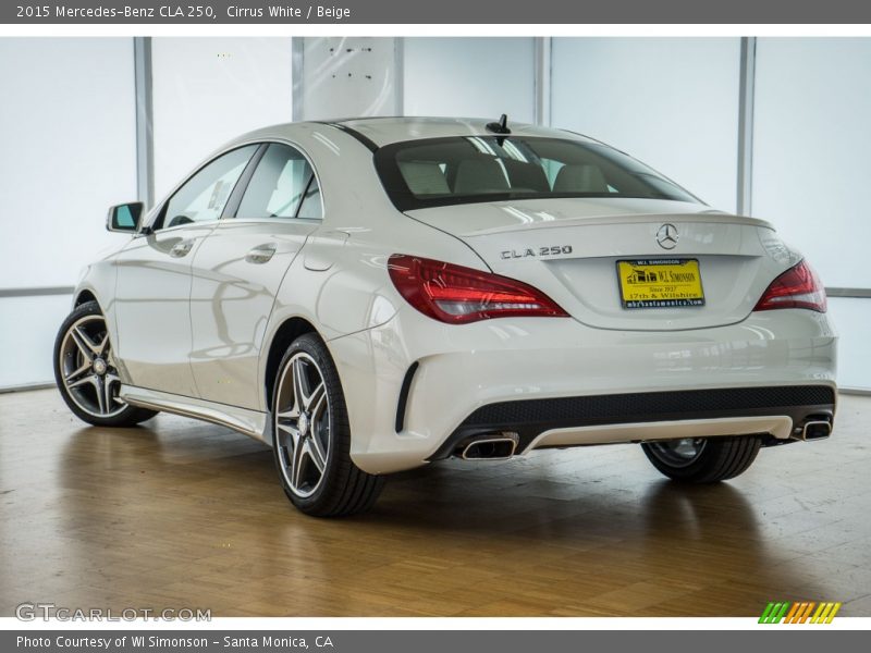 Cirrus White / Beige 2015 Mercedes-Benz CLA 250