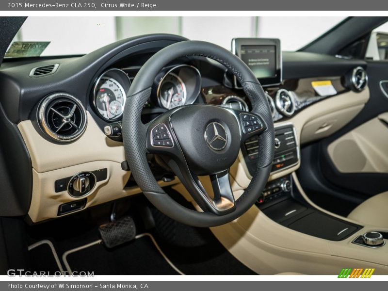 Cirrus White / Beige 2015 Mercedes-Benz CLA 250