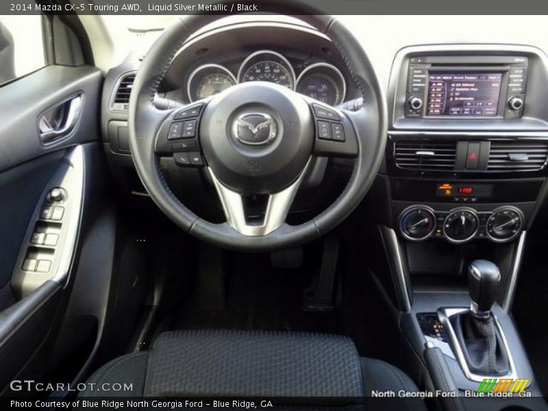 Liquid Silver Metallic / Black 2014 Mazda CX-5 Touring AWD