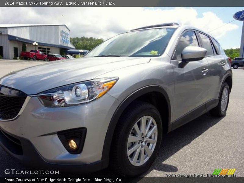 Liquid Silver Metallic / Black 2014 Mazda CX-5 Touring AWD