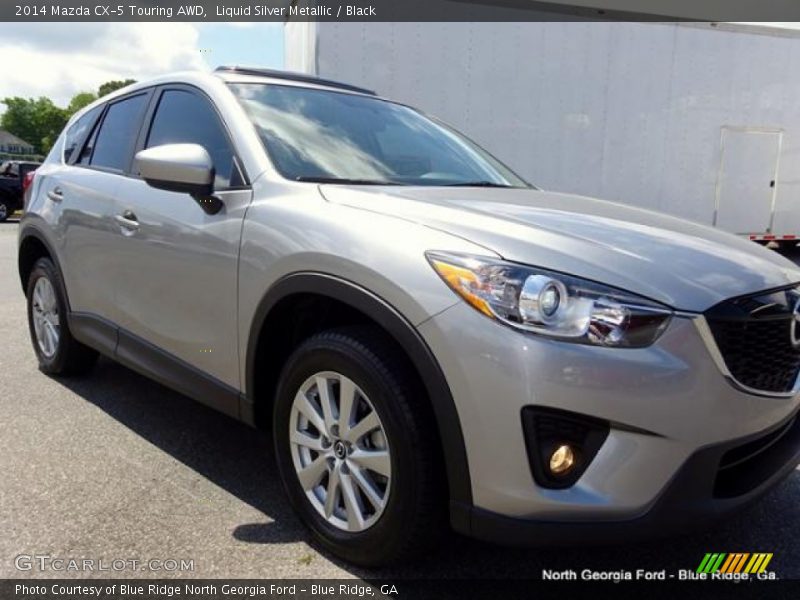 Liquid Silver Metallic / Black 2014 Mazda CX-5 Touring AWD