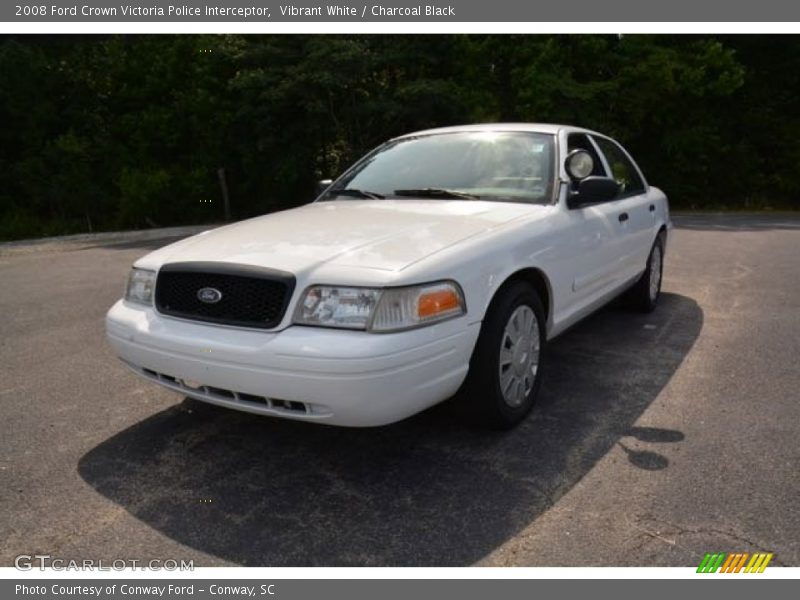 Vibrant White / Charcoal Black 2008 Ford Crown Victoria Police Interceptor