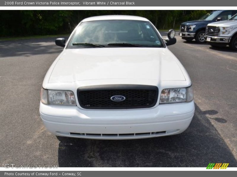 Vibrant White / Charcoal Black 2008 Ford Crown Victoria Police Interceptor