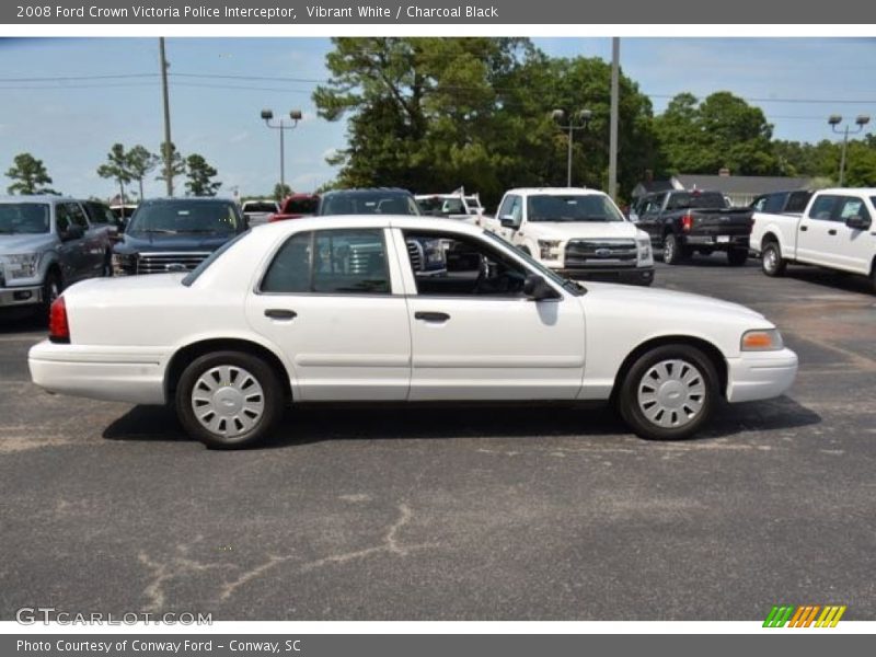 Vibrant White / Charcoal Black 2008 Ford Crown Victoria Police Interceptor