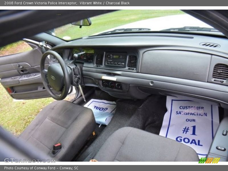 Vibrant White / Charcoal Black 2008 Ford Crown Victoria Police Interceptor