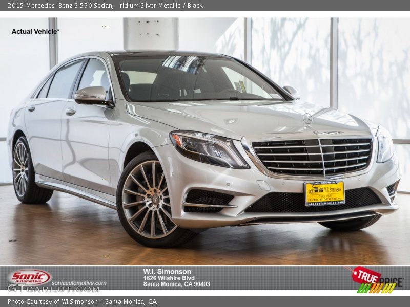 Iridium Silver Metallic / Black 2015 Mercedes-Benz S 550 Sedan