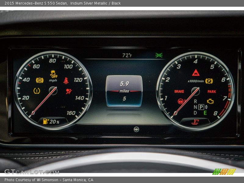 Iridium Silver Metallic / Black 2015 Mercedes-Benz S 550 Sedan