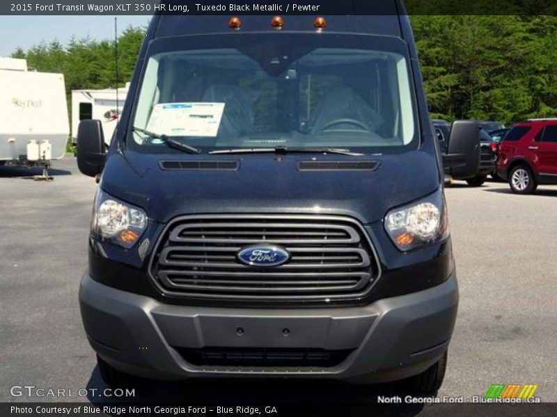 Tuxedo Black Metallic / Pewter 2015 Ford Transit Wagon XLT 350 HR Long
