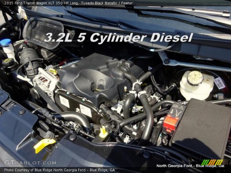 Tuxedo Black Metallic / Pewter 2015 Ford Transit Wagon XLT 350 HR Long