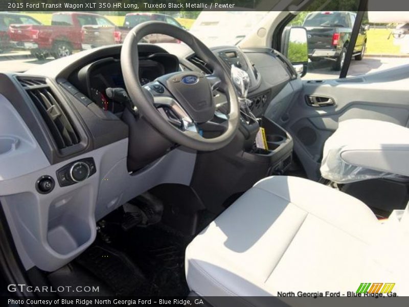 Tuxedo Black Metallic / Pewter 2015 Ford Transit Wagon XLT 350 HR Long