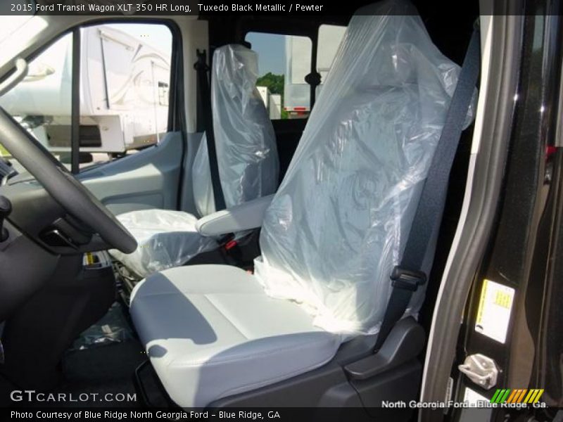 Tuxedo Black Metallic / Pewter 2015 Ford Transit Wagon XLT 350 HR Long