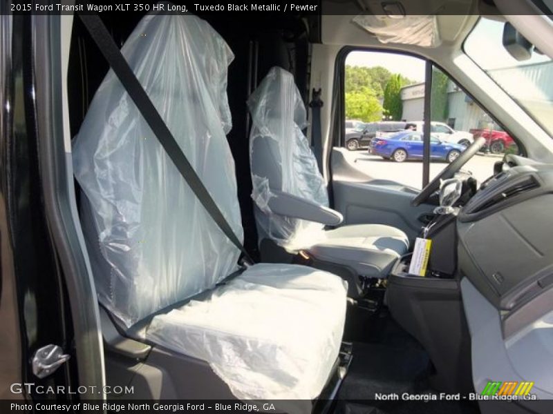 Tuxedo Black Metallic / Pewter 2015 Ford Transit Wagon XLT 350 HR Long