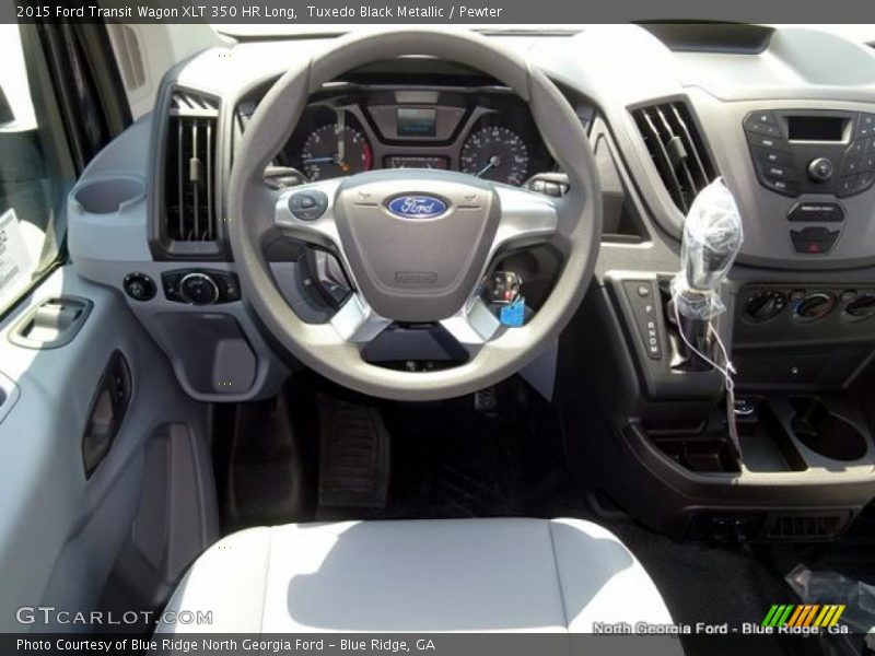 Tuxedo Black Metallic / Pewter 2015 Ford Transit Wagon XLT 350 HR Long