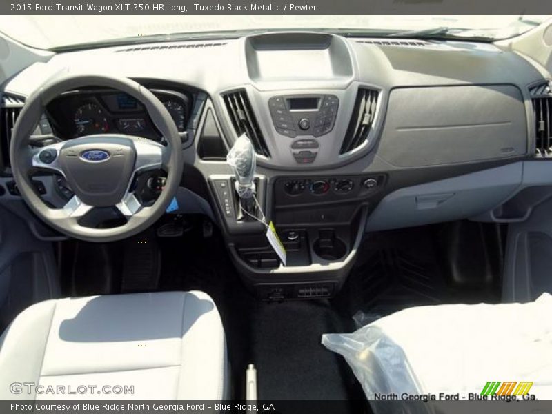 Tuxedo Black Metallic / Pewter 2015 Ford Transit Wagon XLT 350 HR Long