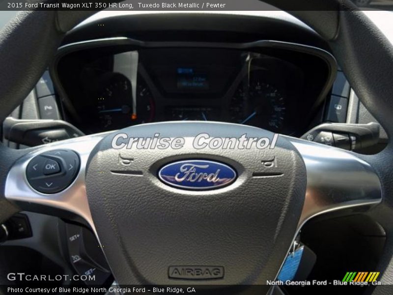 Tuxedo Black Metallic / Pewter 2015 Ford Transit Wagon XLT 350 HR Long