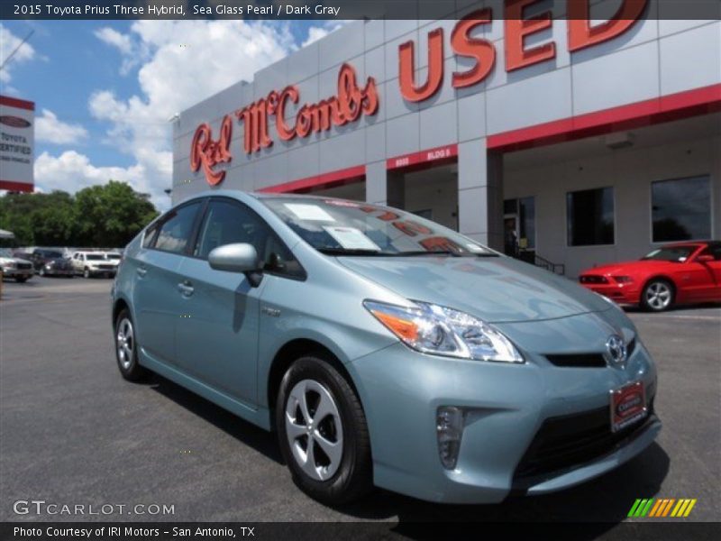 Sea Glass Pearl / Dark Gray 2015 Toyota Prius Three Hybrid