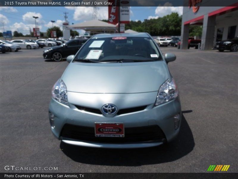 Sea Glass Pearl / Dark Gray 2015 Toyota Prius Three Hybrid