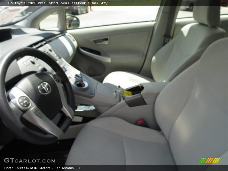Sea Glass Pearl / Dark Gray 2015 Toyota Prius Three Hybrid