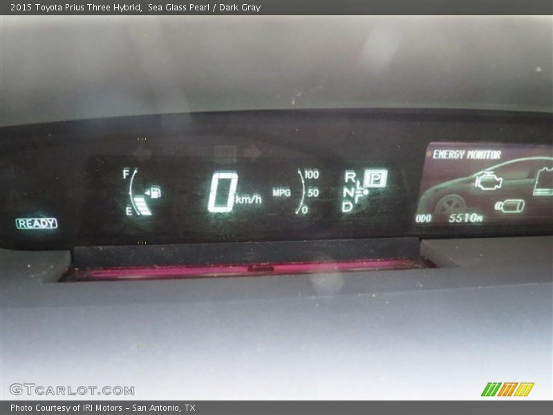 Sea Glass Pearl / Dark Gray 2015 Toyota Prius Three Hybrid