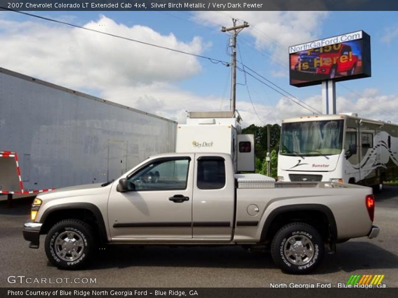 Silver Birch Metallic / Very Dark Pewter 2007 Chevrolet Colorado LT Extended Cab 4x4