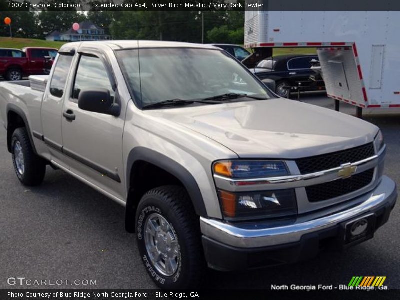 Silver Birch Metallic / Very Dark Pewter 2007 Chevrolet Colorado LT Extended Cab 4x4