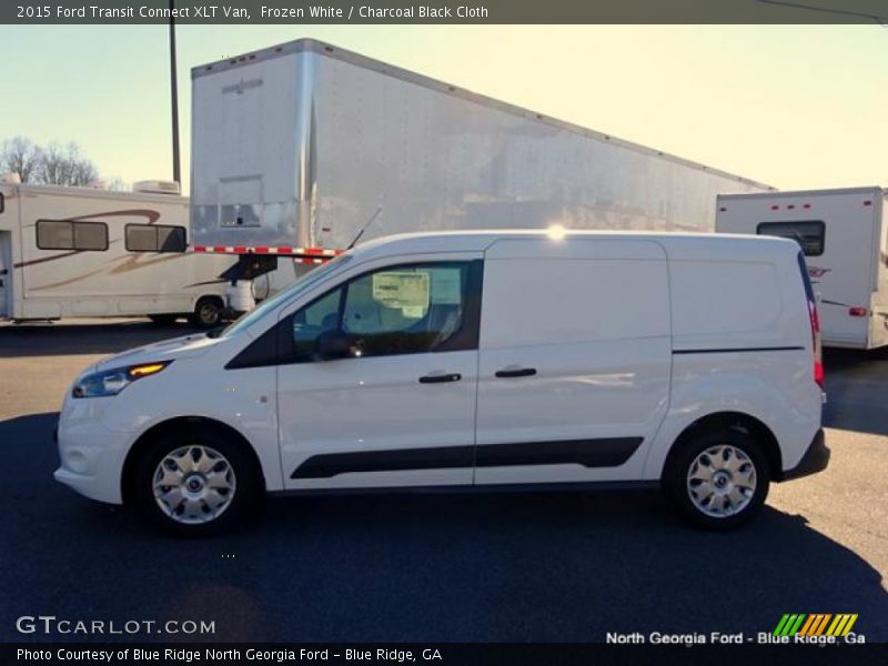 Frozen White / Charcoal Black Cloth 2015 Ford Transit Connect XLT Van