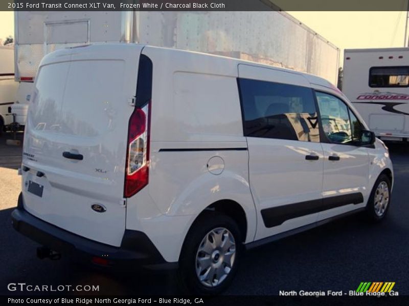 Frozen White / Charcoal Black Cloth 2015 Ford Transit Connect XLT Van