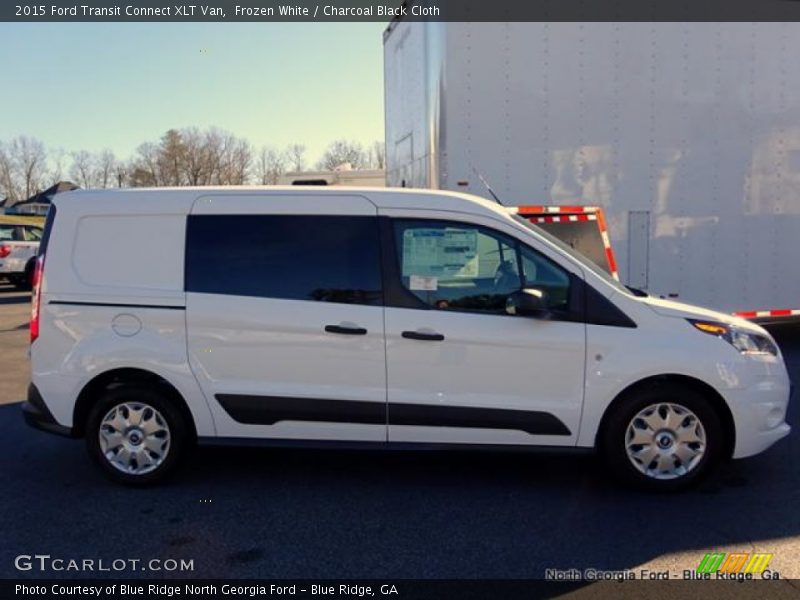 Frozen White / Charcoal Black Cloth 2015 Ford Transit Connect XLT Van