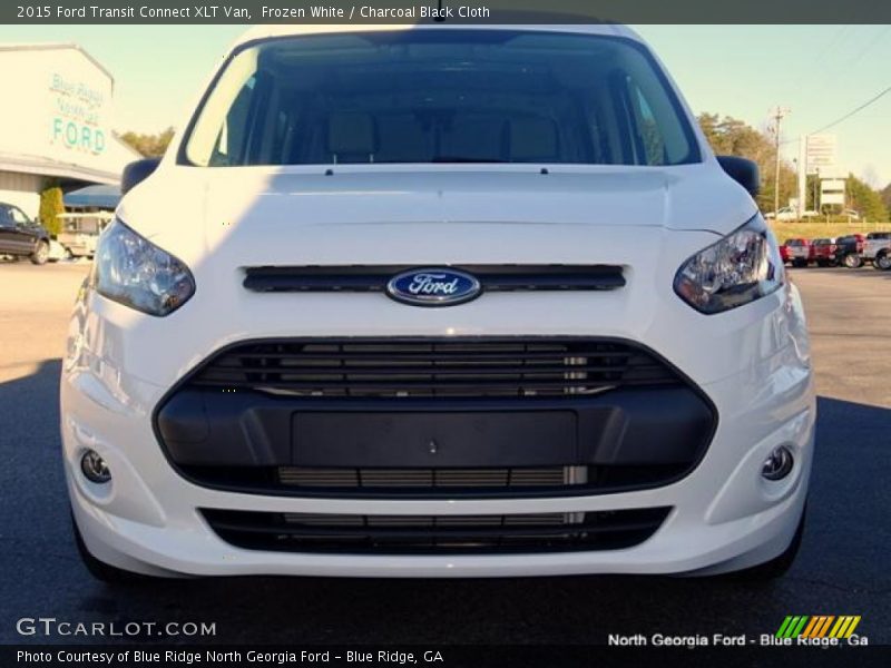 Frozen White / Charcoal Black Cloth 2015 Ford Transit Connect XLT Van