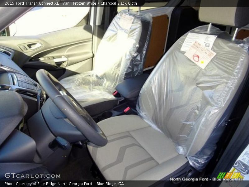 Frozen White / Charcoal Black Cloth 2015 Ford Transit Connect XLT Van