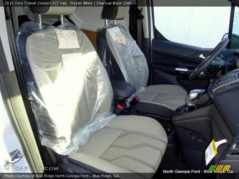 Frozen White / Charcoal Black Cloth 2015 Ford Transit Connect XLT Van